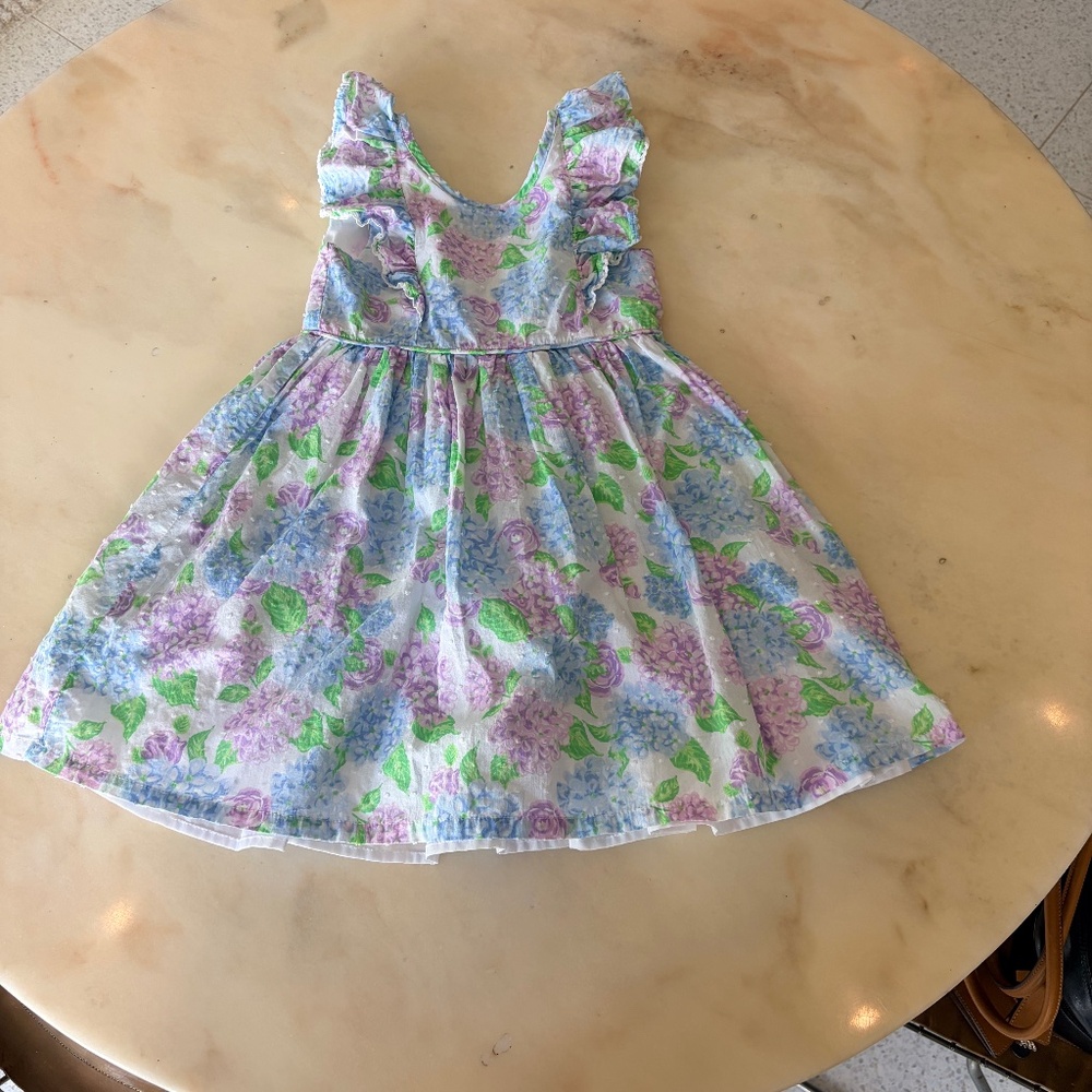 Tommy Bahama, Hydrangeas Ruffle Dress, girls size 5
